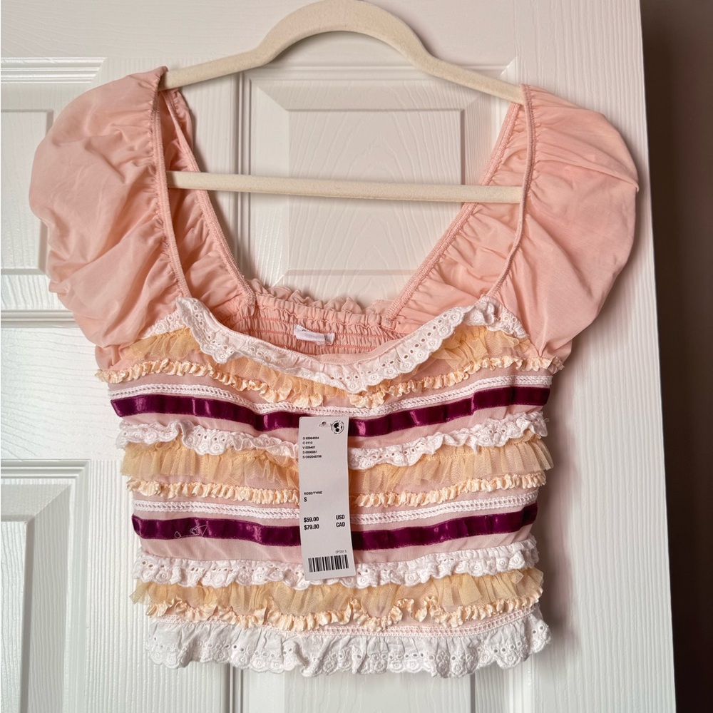 Urban Outfitters Ruffled Crop Top